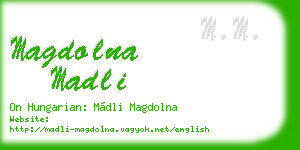 magdolna madli business card